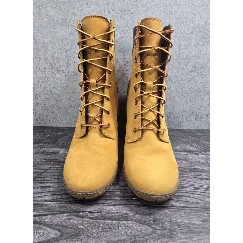 Timberland Earthkeepers Glancy 6" Heeled Boots Wheat Nubuck 8715A Women's 8.5 - Picture 3 of 8